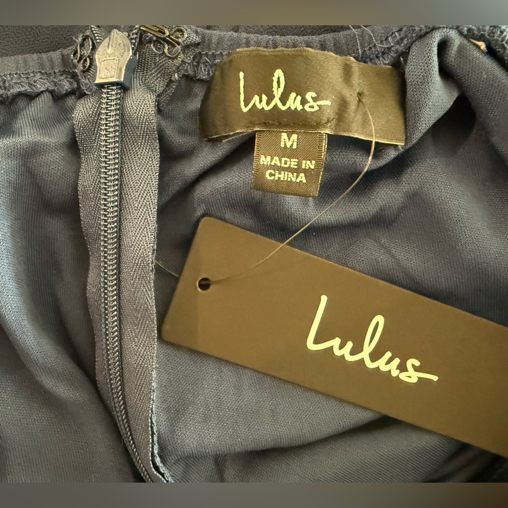 NWT Lulus Navy Blue Cross-Back Dress Size M - Picture 7 of 7